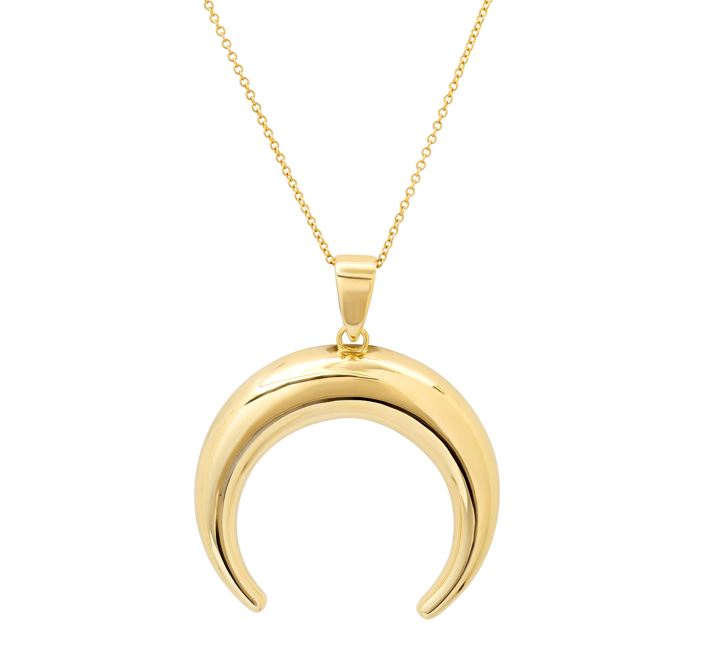 CRESCENT MOON MENOPAUSE gold pendant necklace featuring a crescent moon design on a delicate chain.