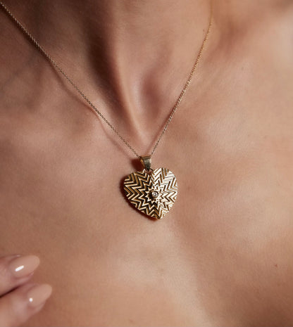 CELESTIAL HEART Gold Acupressure Healing Piece