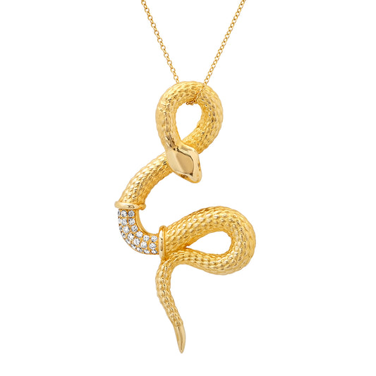 Serpenti diamond acupressure necklace