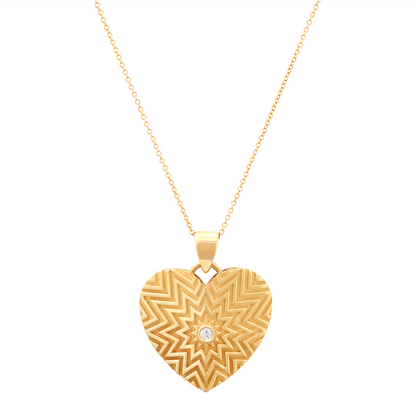CELESTIAL HEART Gold Acupressure Healing Piece