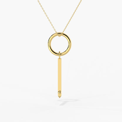 ROSE THORN x Long Covid acupressure healing necklace in 14K gold, designed to support breath and circulation.