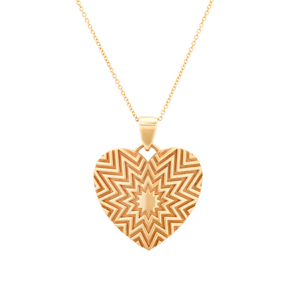 CELESTIAL HEART Gold Acupressure Healing Piece